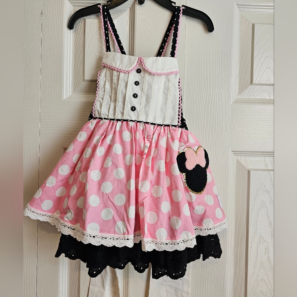 Mia miel Minnie mouse size3 nwot pink black gold white